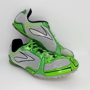 Brooks PR MD 54.26 Mid Distance Women's Pre-owned Lime Green Track Spikes- sz. 9